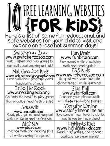 helpful websites for elementary students